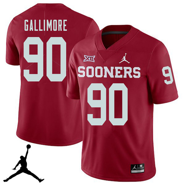 Oklahoma Sooners #90 Neville Gallimore 2018 College Football Jerseys Sale-Crimson